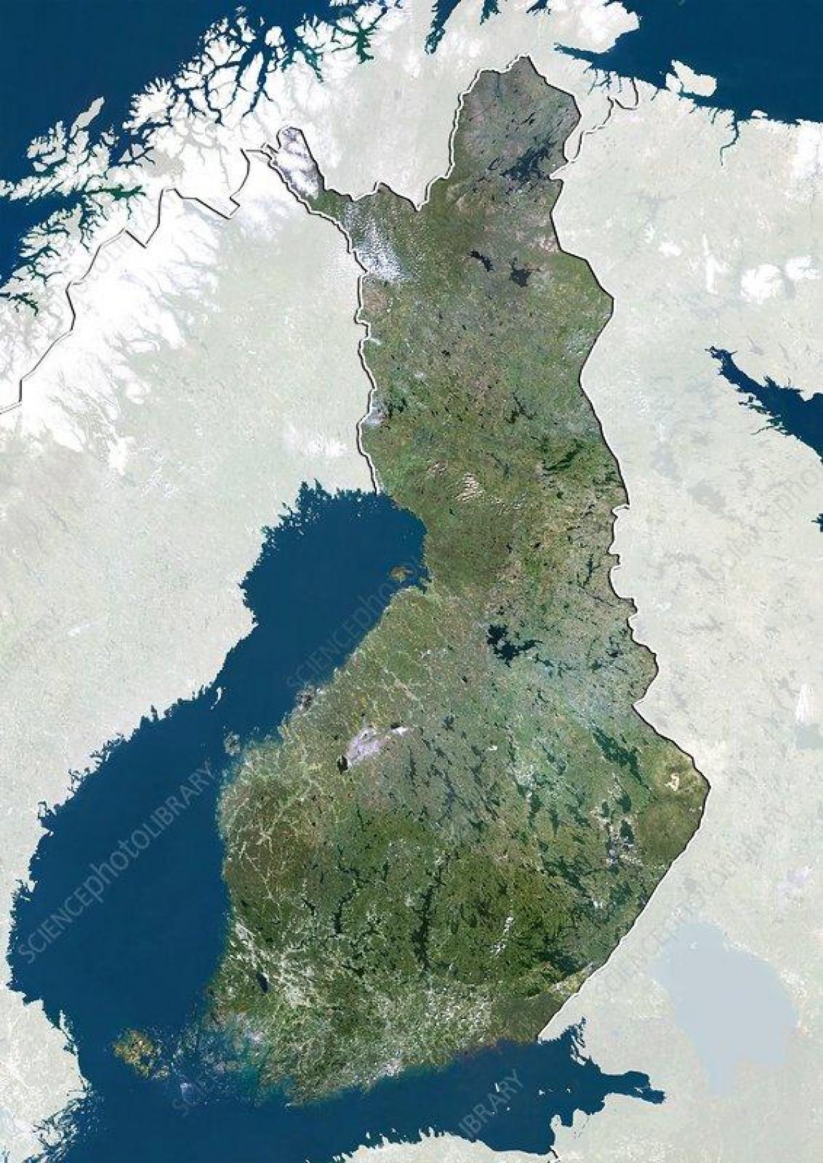 Mapa de la vista del cielo de Finlandia